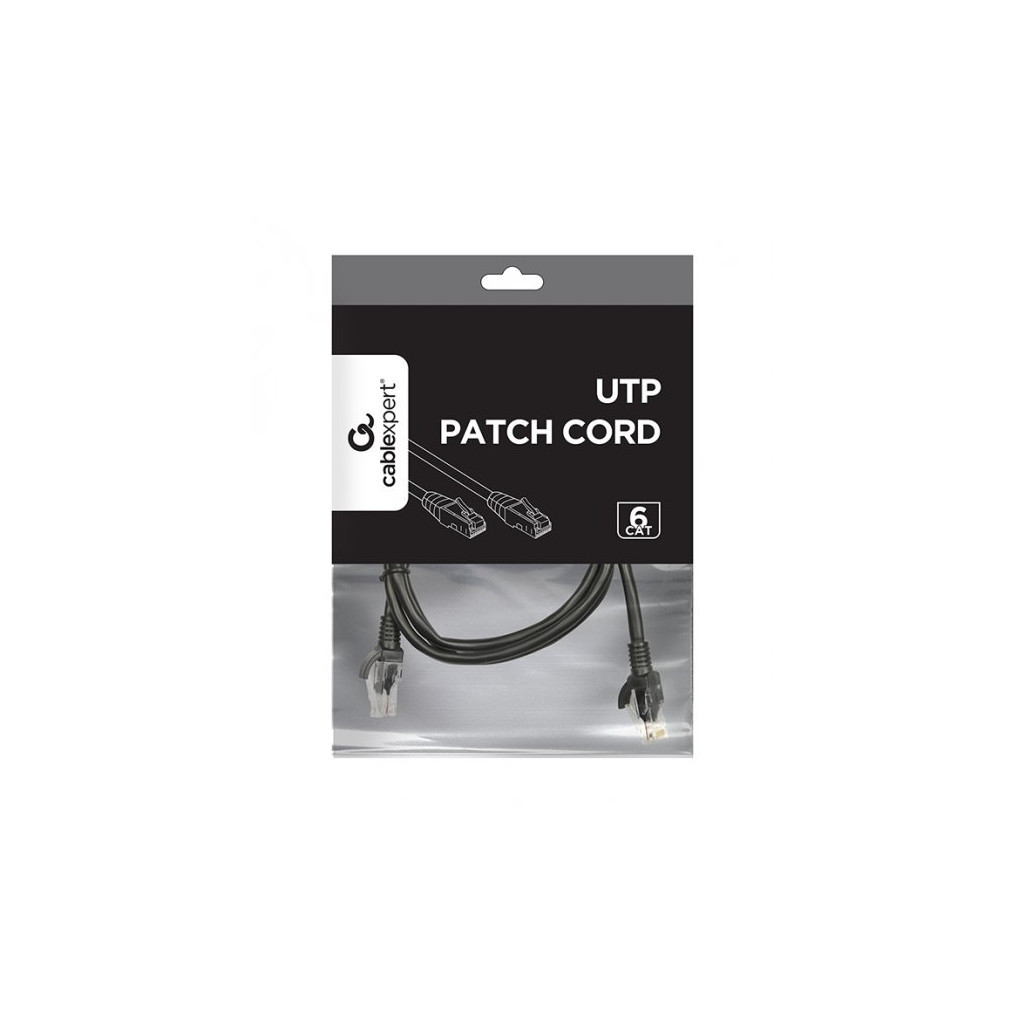 Патч-корд Cablexpert 1.5м UTP cat 6 CCA black (PP6U-1.5M/BK) - изображение 2