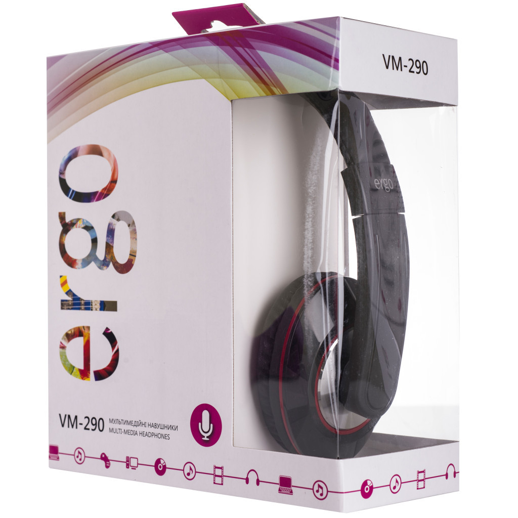 Навушники Ergo VM-290 Black - зображення 3