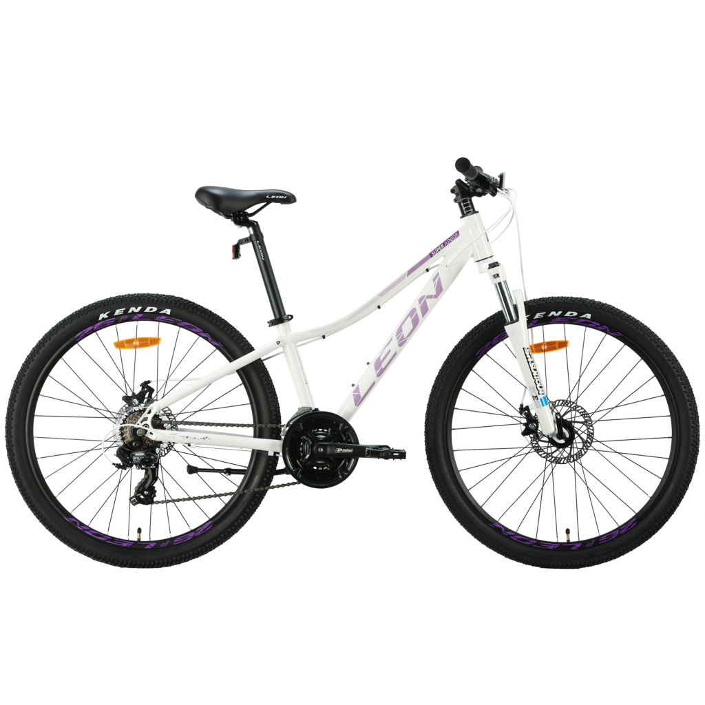 Велосипед Leon 26" Super Junior AM DD рама-13" Al білий з бузковим 2024 (OPS-LN-26-103) - зображення 1