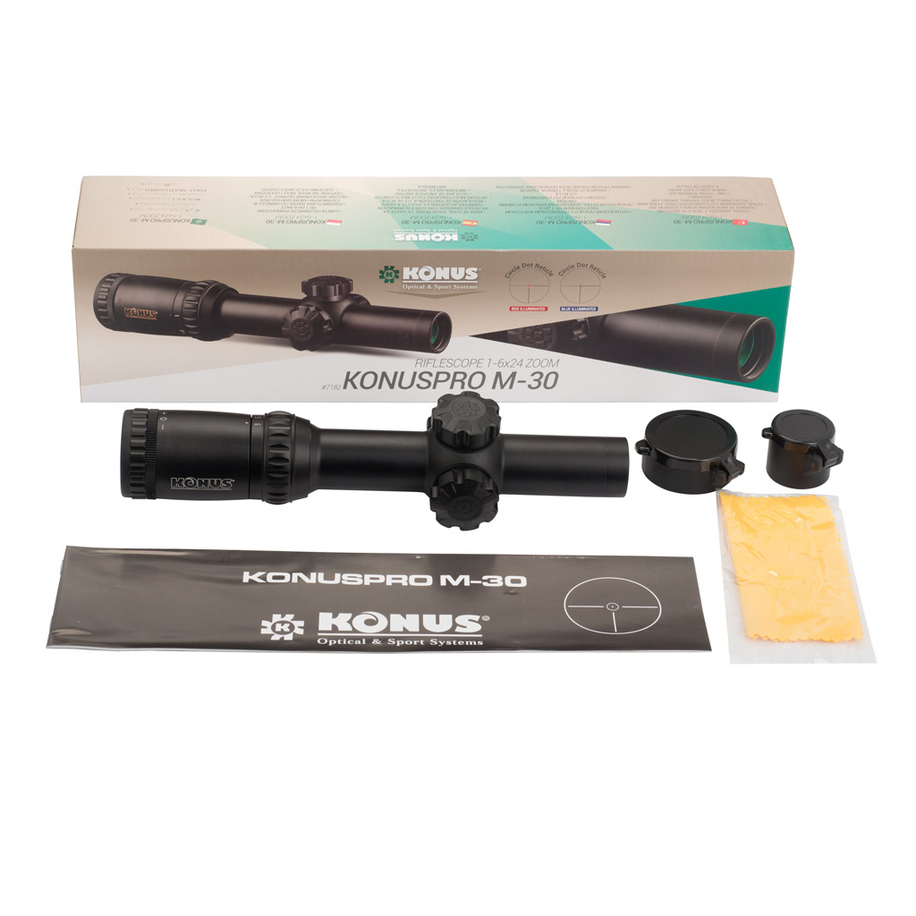 Оптичний приціл Konus KonusPro M-30 1-6x24 Circle Dot IR (7182) - зображення 4