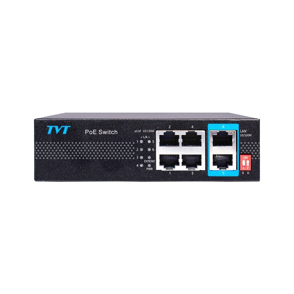 Комутатор мережевий TVT DIGITAL TD-B2204S1-PEU - зображення 1