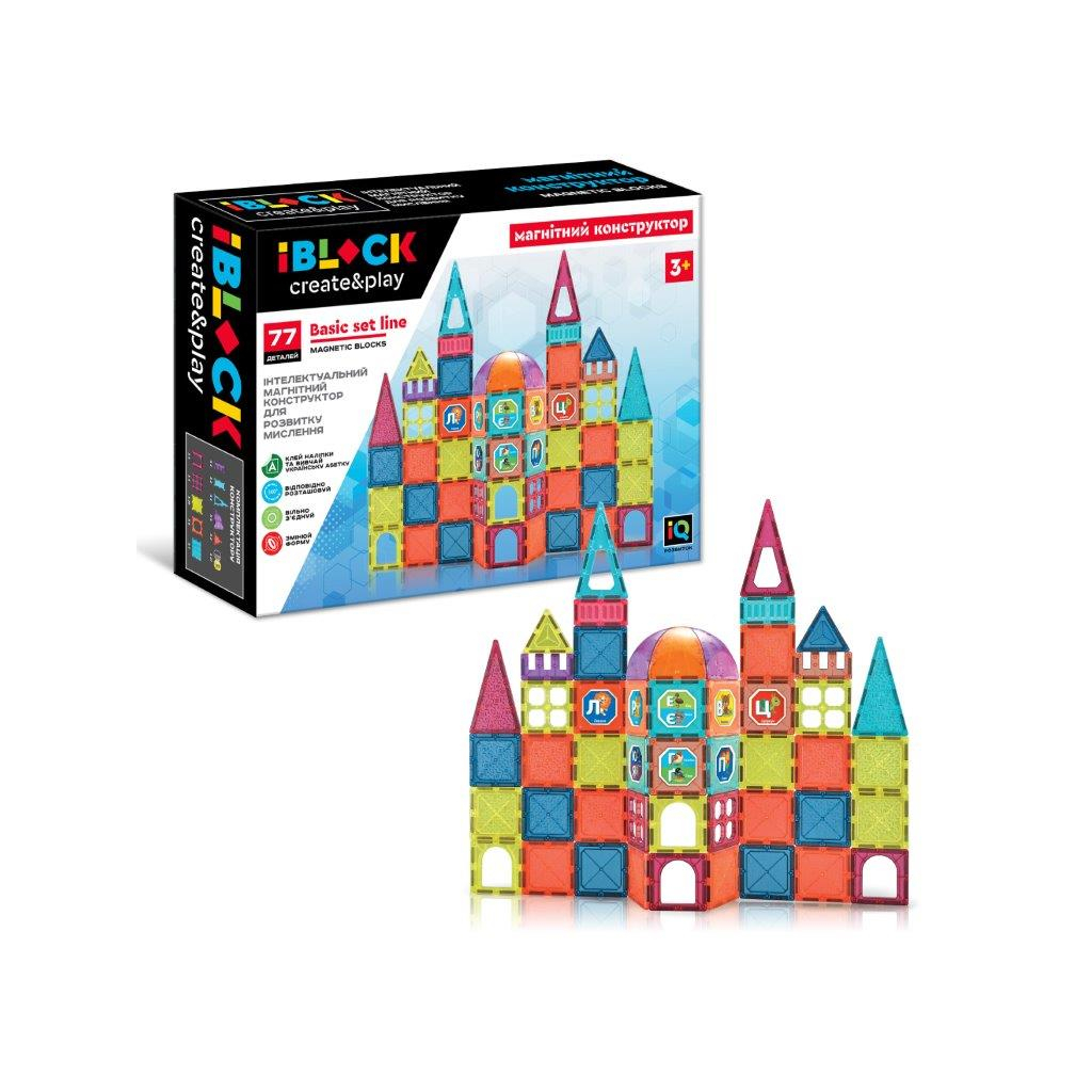 Конструктор iBlock Магнітний 77 деталей (PL-921-244) - зображення 1