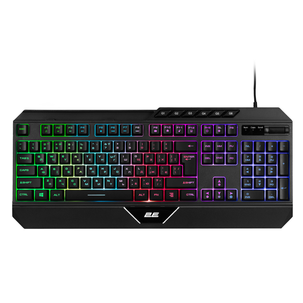 Клавіатура 2E Gaming KG315 RGB USB UA Black (2E-KG315UBK) - зображення 1