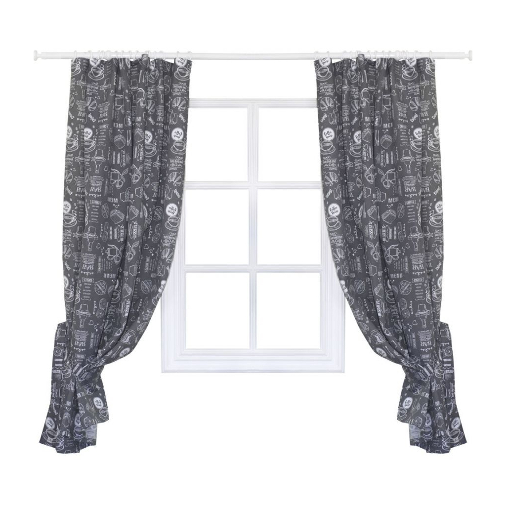 Штора Прованс комплект Breakfast Grey 136x170 см 2 шт (11135) - зображення 1