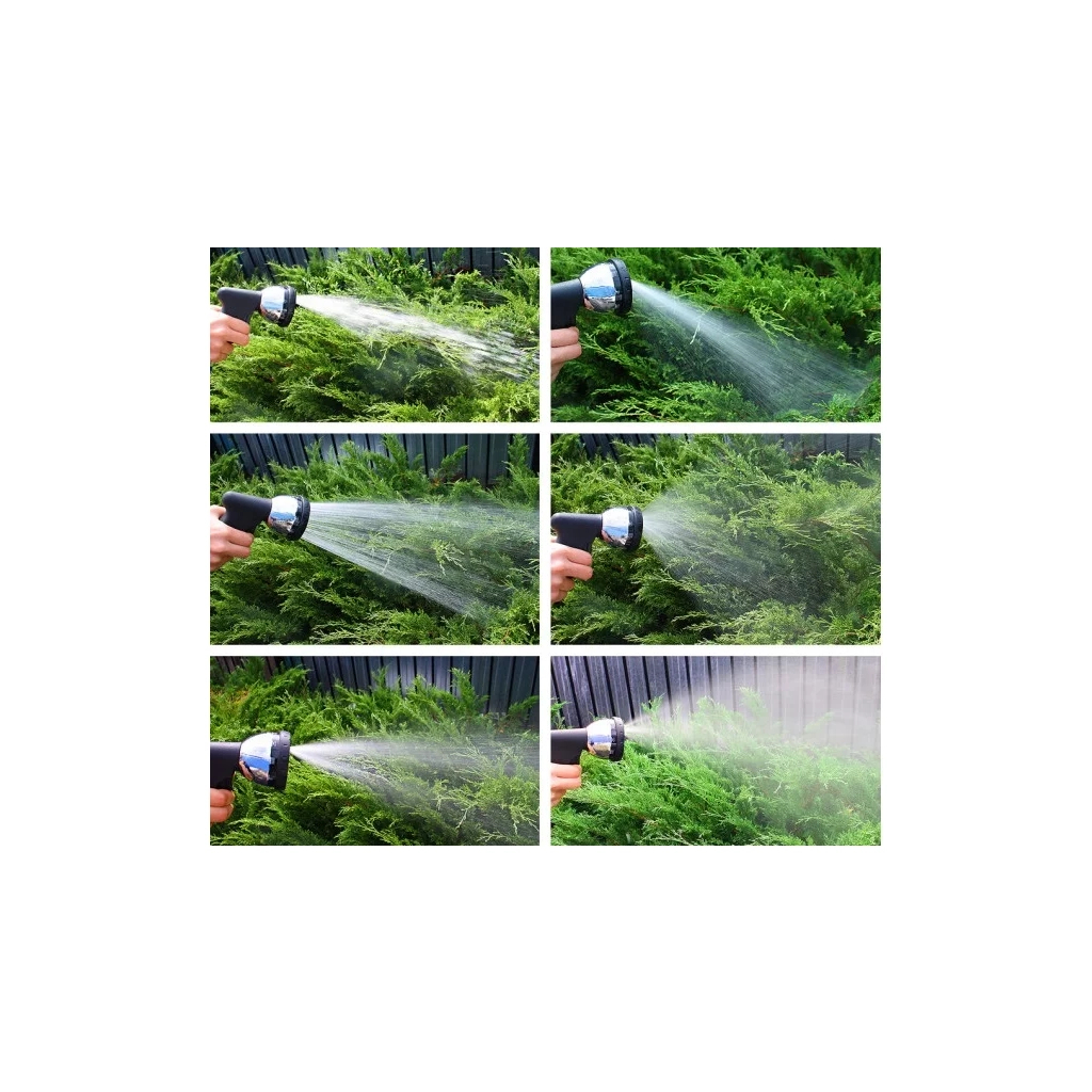 Шланг для поливу Gruntek King Cobra з пістолетом та перехідниками 5 шт. (296225001) - зображення 5