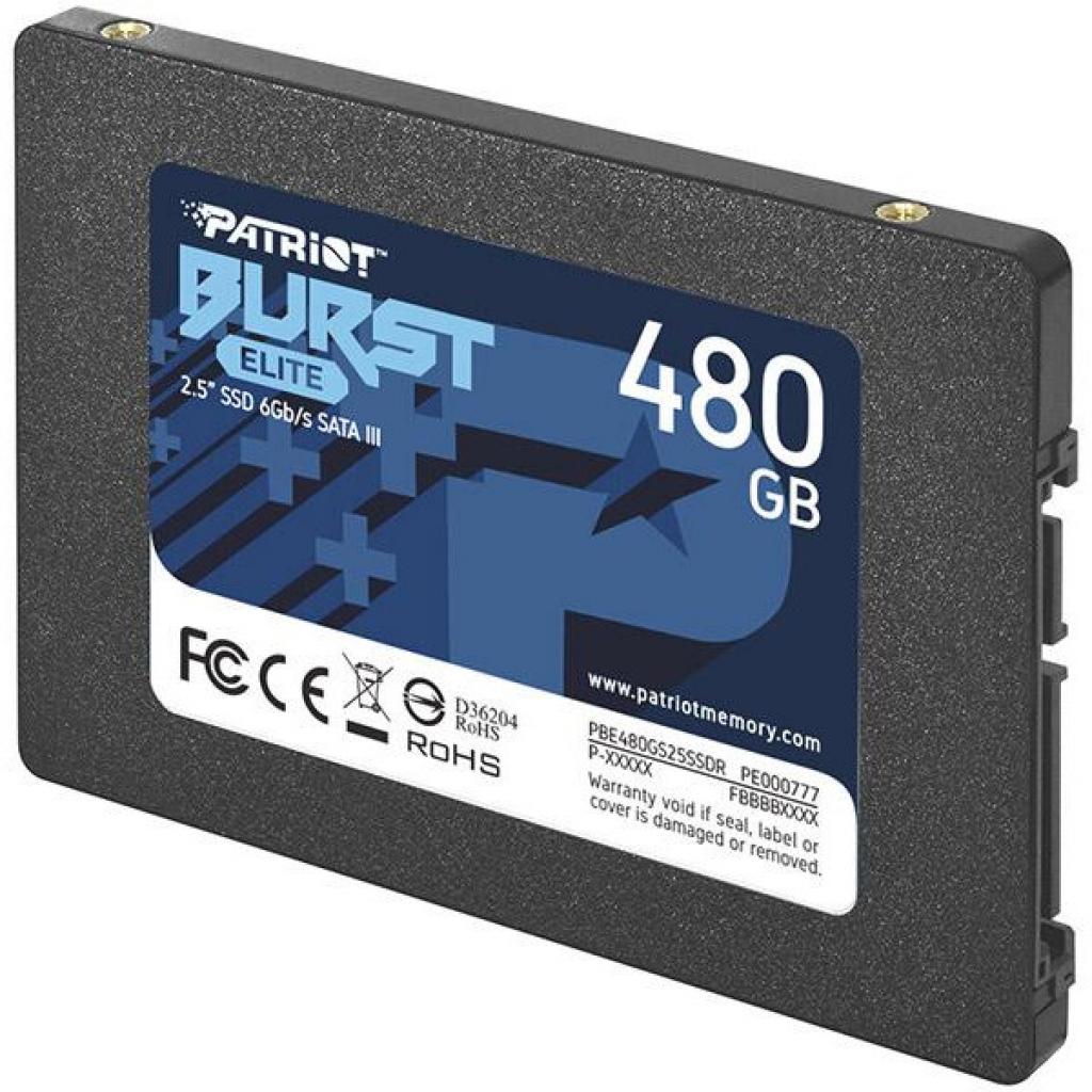 Накопичувач SSD 2.5" 480GB Burst Elite Patriot (PBE480GS25SSDR) - зображення 3