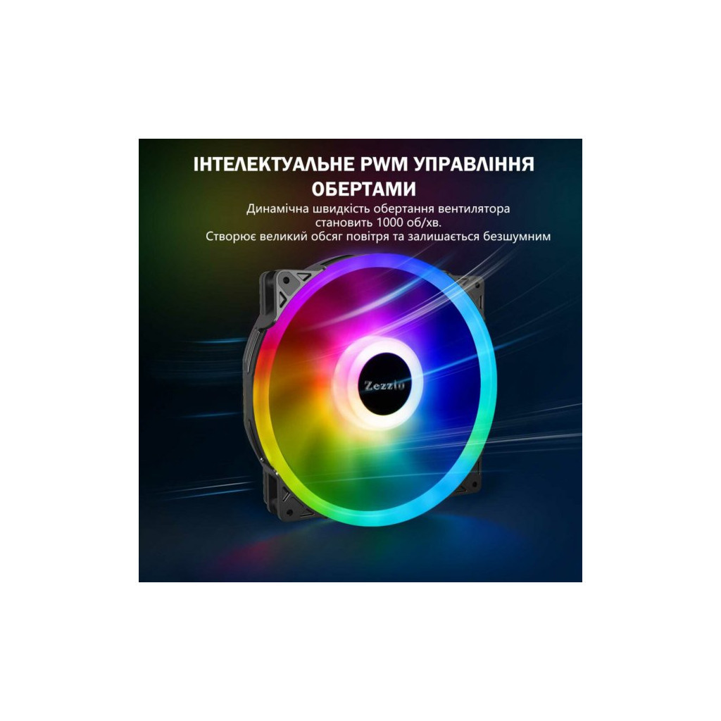 Кулер до корпусу Zezzio ZF-200 FRGB MAX - зображення 5