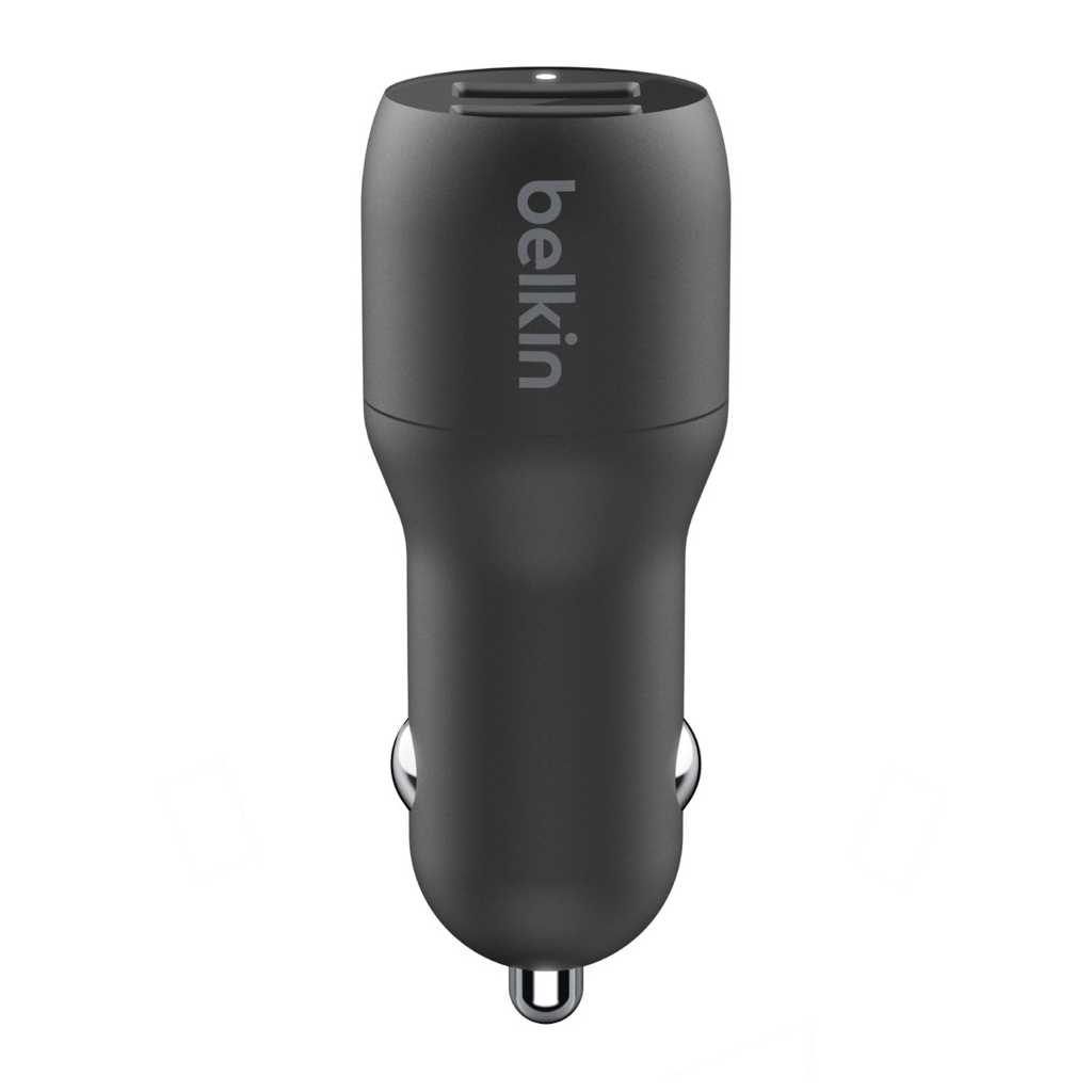 Зарядний пристрій Belkin Car Charger (24W) Dual USB-A, USB-A - Lightning, 1m, black (CCD001BT1MBK) - зображення 3