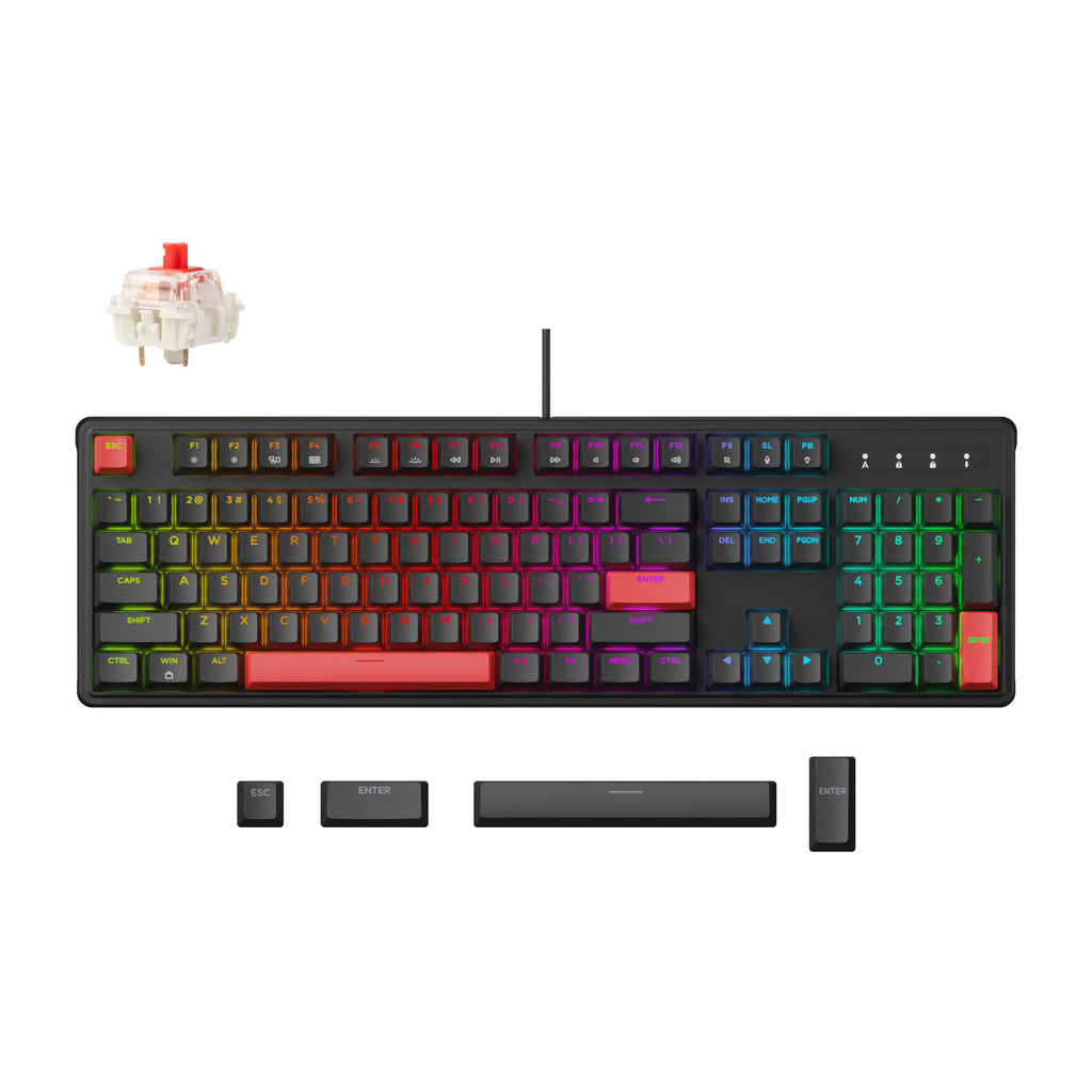 Клавіатура Lemokey Keychron X3 Red RGB USB Black (X3-H1-UA) - зображення 7