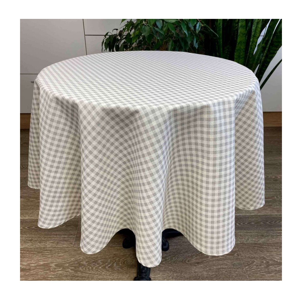 Скатертина Прованс Bella Сіра клітинка 132х180 (013620) - зображення 1