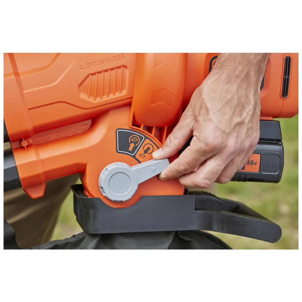 Пилосос садовий Black&Decker 36V, 2.5Ah, 270 км/год (BCBLV3625L1) - зображення 2