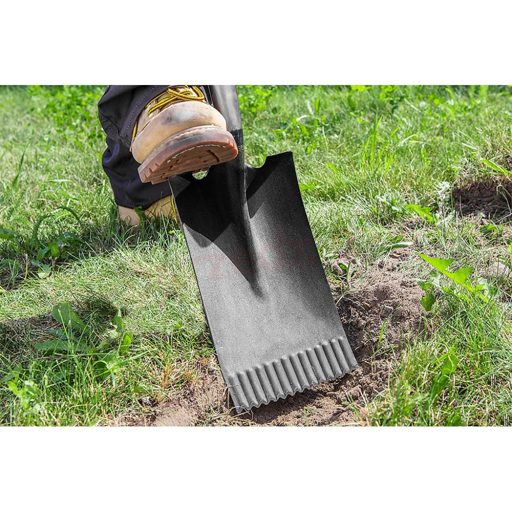 Лопата Verto прямая, металлическая ручка (15G004) - зображення 2