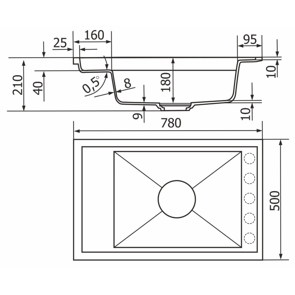 Мийка кухонна GRANADO Basic Artes grafito (+ змішувач Campo LUX inox + дозатор Redondo inox + кошик + (ksg1109) - зображення 11