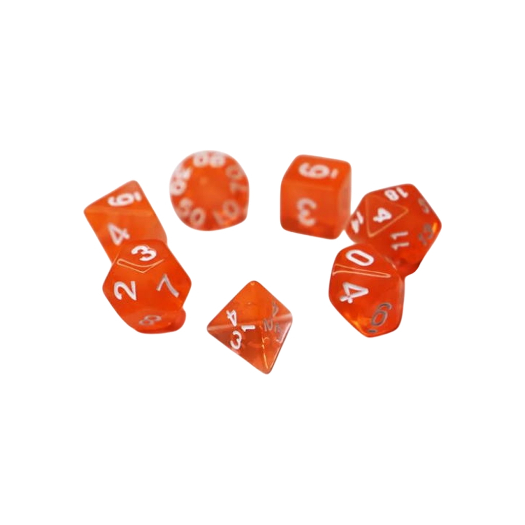 Набір кубиків для настільних ігор Games 7 Days Transparent 7 Dice Set - Orange (g7dtran03) - зображення 1