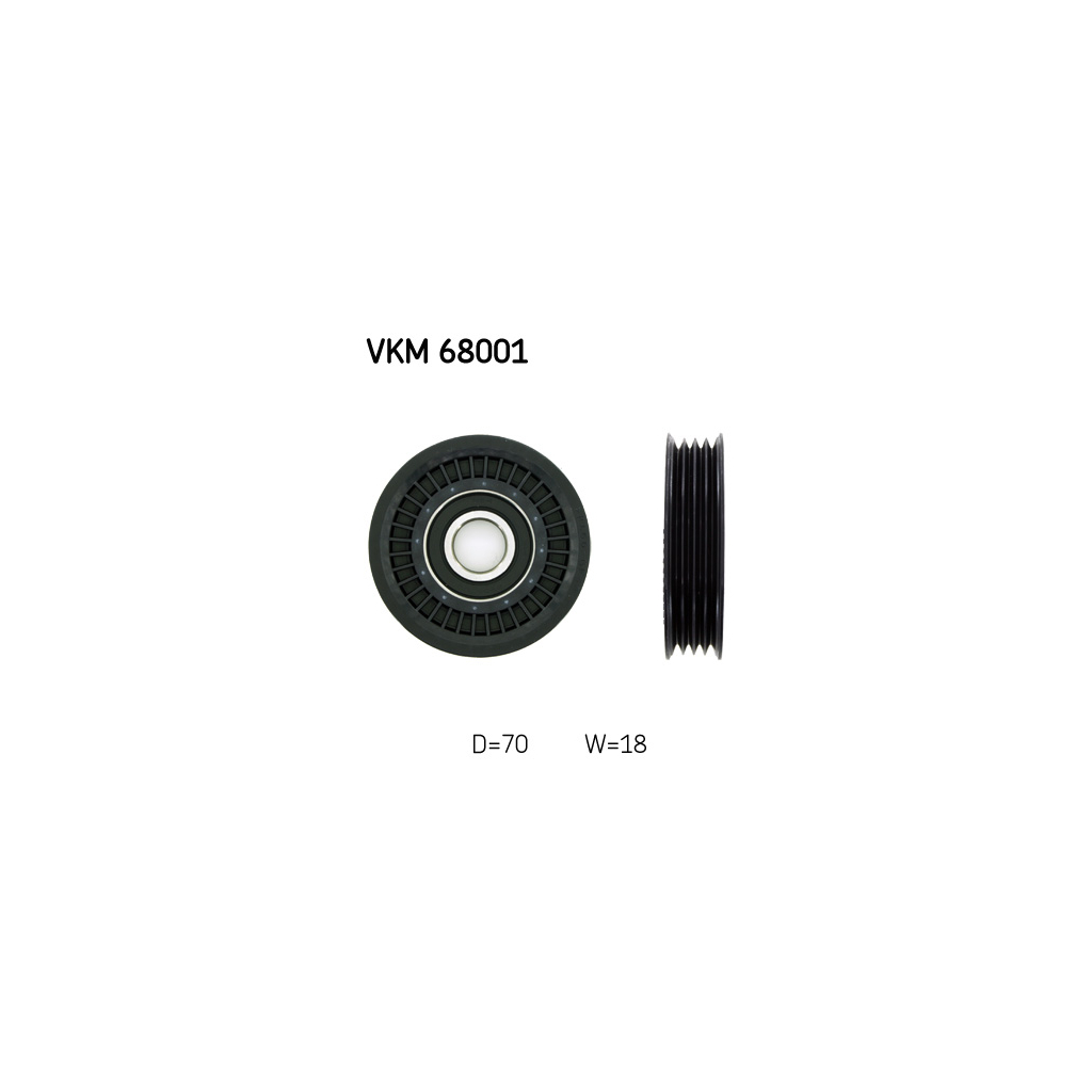Ролик натягувача ременя SKF VKM 68001 - зображення 1