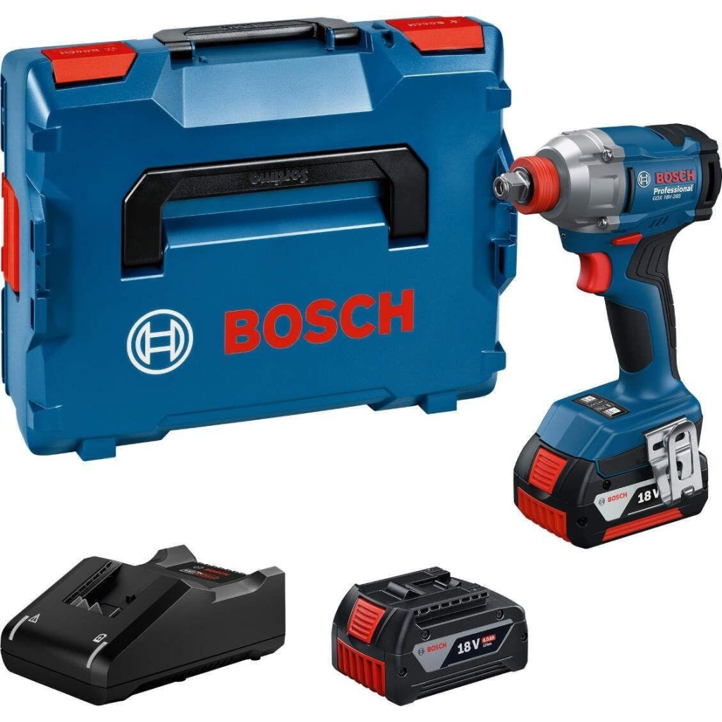 Гайковерт Bosch GDX 18V-285 18V, 2x4Ah, до 3600об/хв, 285Нм, квадрат 1/2", ЗП кейс 1.1кг (0.601.9N2.102) - зображення 2