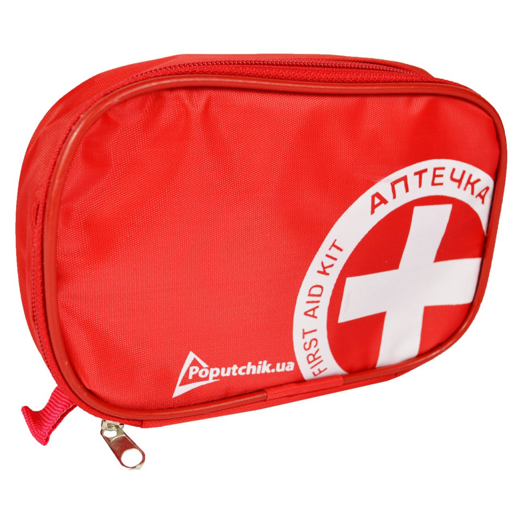 Автомобільна аптечка Poputchik згідно ТУ футляр м'який червоний 19х8х14 (02-006-М) - picture 3