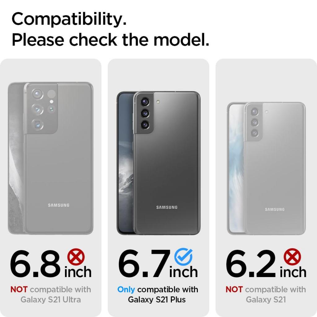 Плівка захисна Spigen Galaxy S21+ NeoFlex Solid HD, Clear (AFL02536) - изображение 8