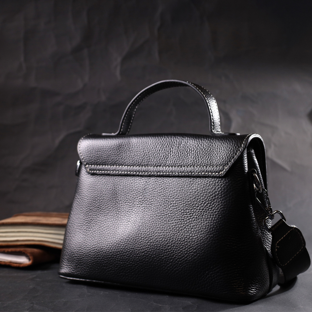 Сумка Vintage З натуральної шкіри Чорна (22291) - зображення 9