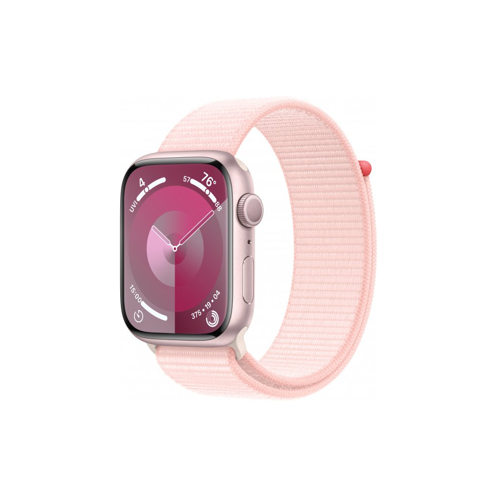 Смарт-годинник Apple Watch Series 9 GPS 41mm Pink Aluminium Case with Light Pink Sport Loop (MR953QP/A) - зображення 1