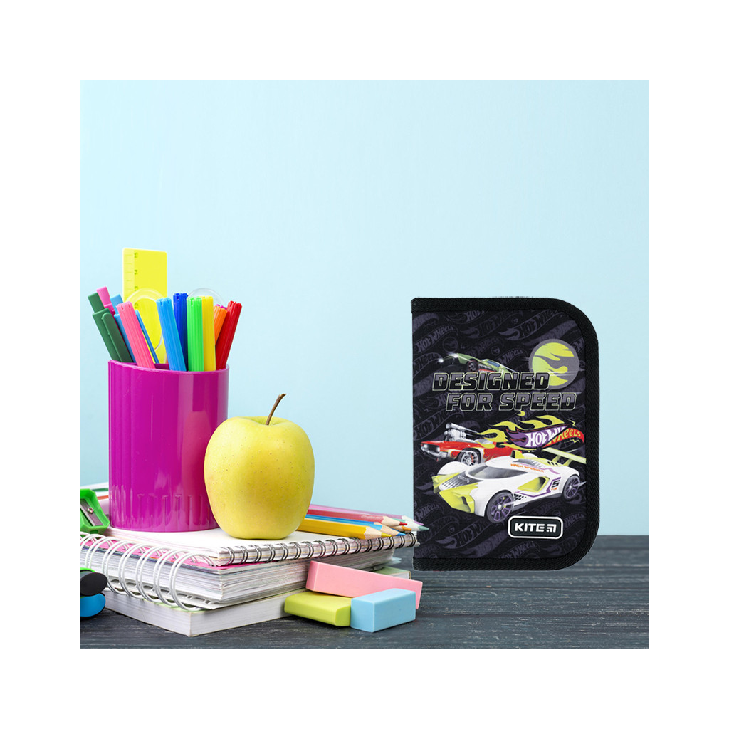 Пенал Kite Hot Wheels з наповненням (HW24-622H) - зображення 7