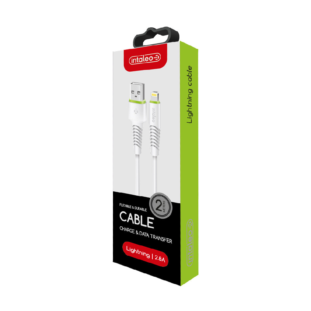 Дата кабель USB 2.0 AM to Lightning 2.0m CBFLEXL2 white Intaleo (1283126521416) - зображення 2