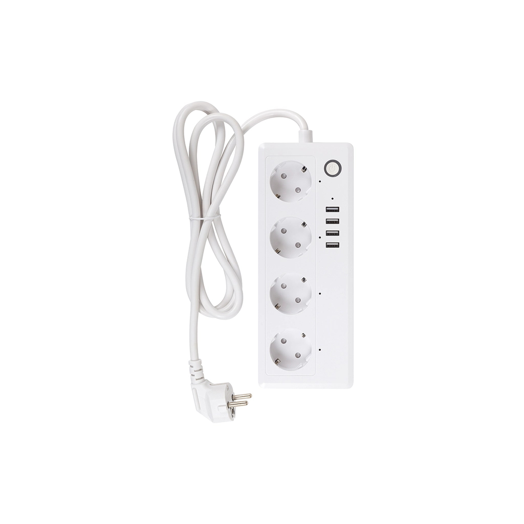 Мережевий фільтр живлення TUYA Smart 1.8м, 16A, 4*розетки/4*USB (HS082383) - зображення 2