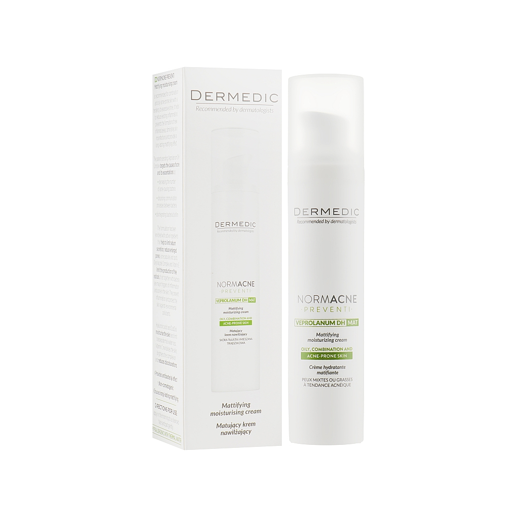 Крем для обличчя Dermedic Normacne Матувальний Зволожувальний 40 мл (5901643175603) - зображення 1