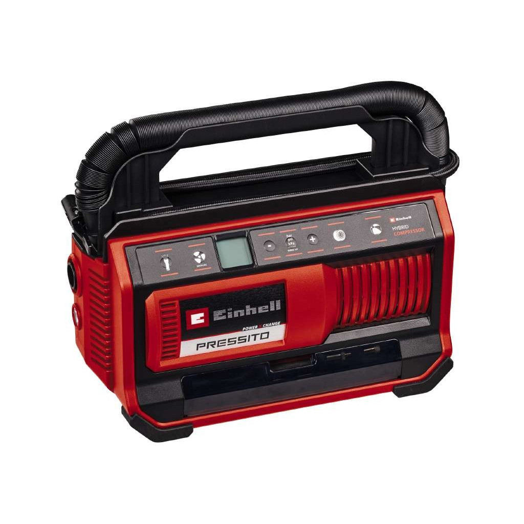 Автомобільний компресор Einhell гібридний PRESSITO 18/25 Hybrid, PXC, 230/18В, 11бар, 25л/хв, можливість всмоктування, шланг 710 (4020430) - зображення 6