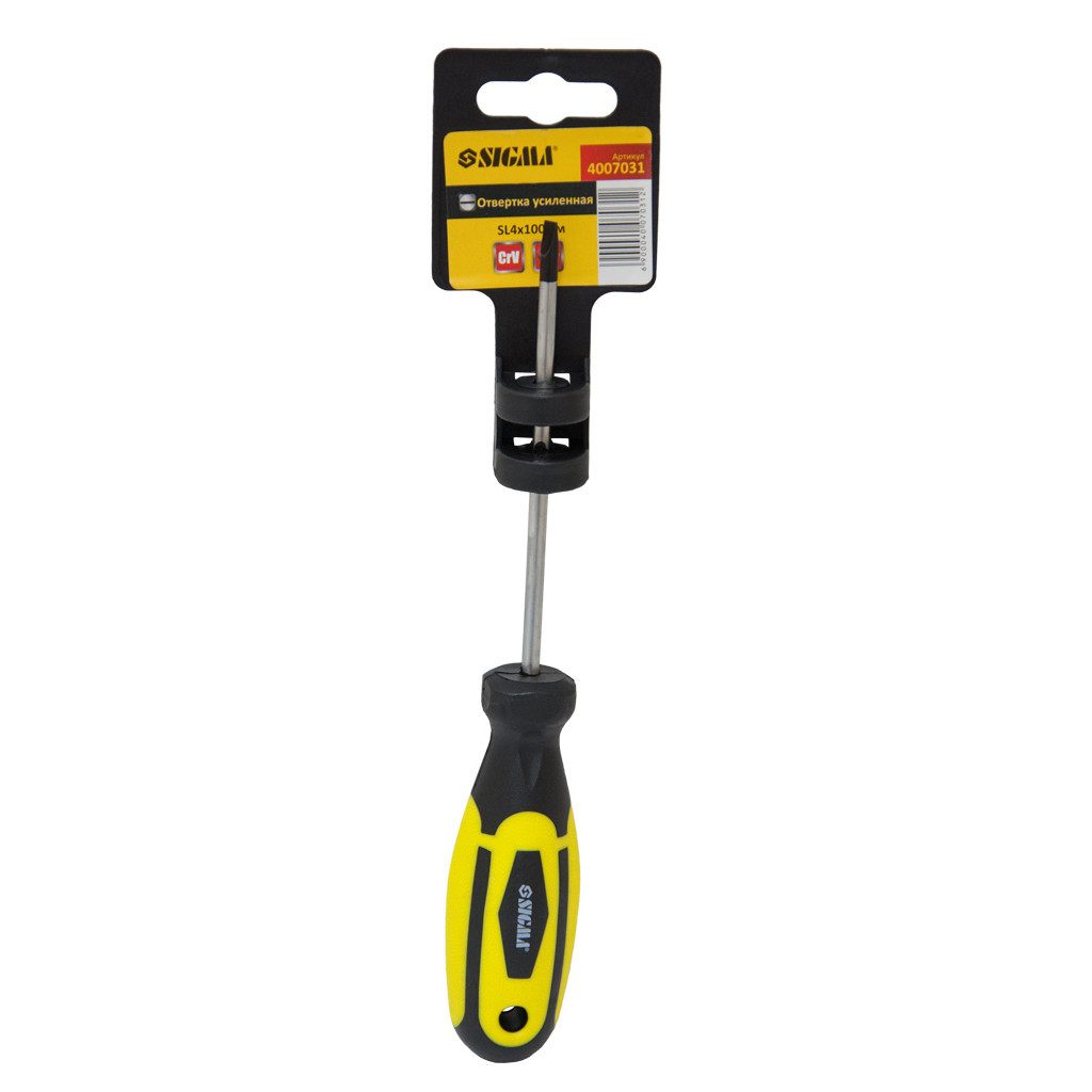 Викрутка Sigma посилена шліцьова SL4x100мм CrV (4007031) - зображення 2