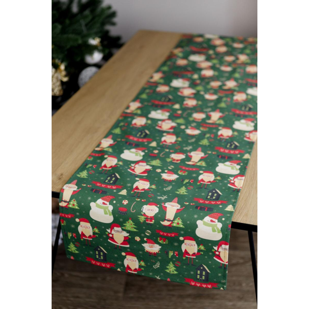 Доріжка на стіл Прованс Санта на зеленому 40х140 см (035779) - зображення 2