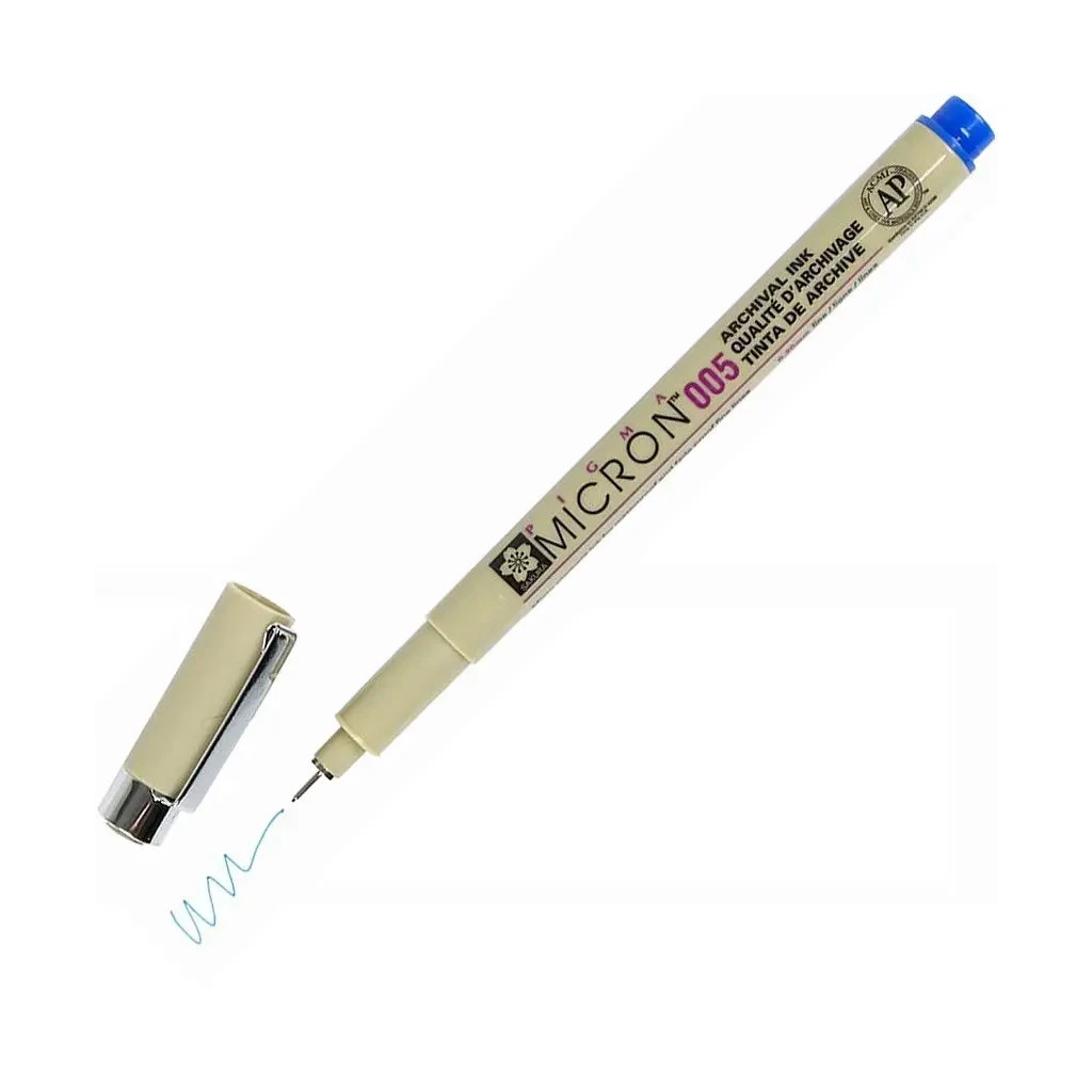 Лайнер Sakura Pigma Micron (0.05) 0,2мм Синій (084511318427) - зображення 2