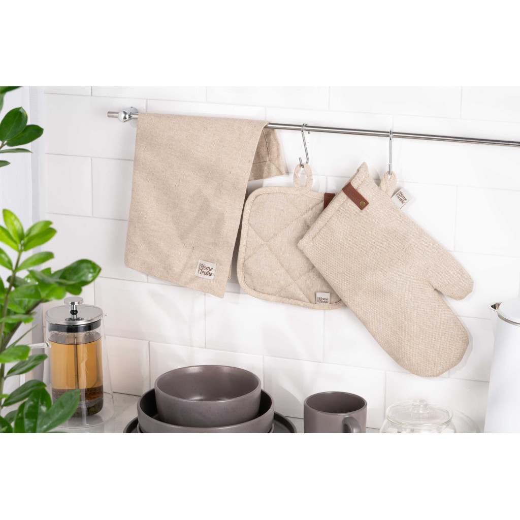 Кухонна прихватка Ardesto Рукавичка Oliver бежевий, 100% бавовна (ART05OB) - изображение 3