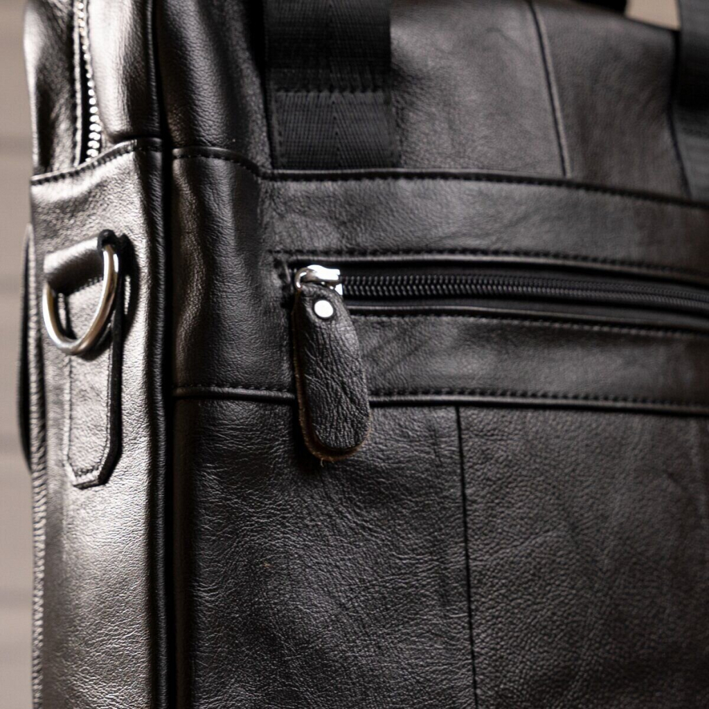 Сумка Vintage Шкіряна Чорна (14632) - зображення 8