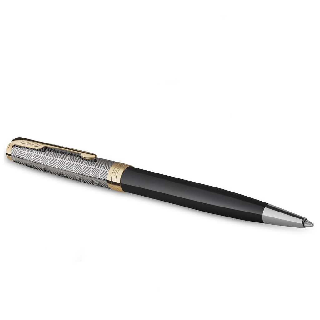 Ручка кулькова Parker SONNET 17 Metal & Black Lacquer GT BP (68 132) - изображение 2