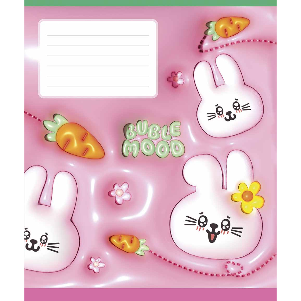 Зошит Школярик Buble mood 12 аркушів коса лінія (012-3544C) - зображення 4