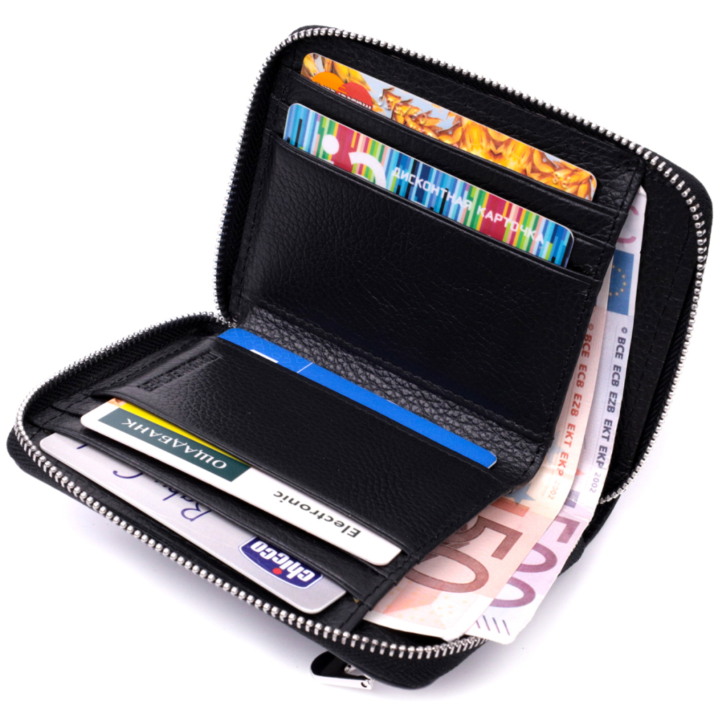 Гаманець ST Leather Шкіряний Чорний (19489) - зображення 6