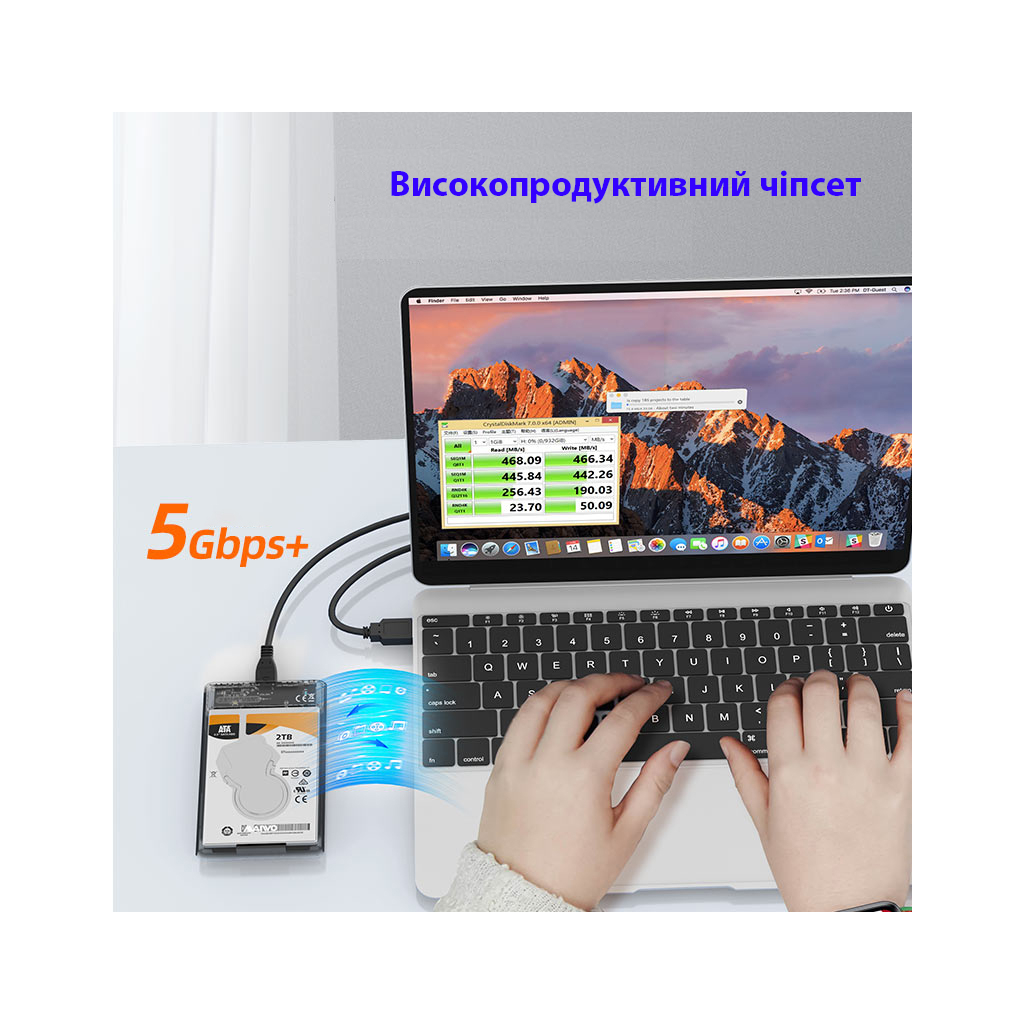 Кишеня зовнішня Maiwo 2.5" SATA/SSD HDD - USB3.0 (K2510B) - зображення 3
