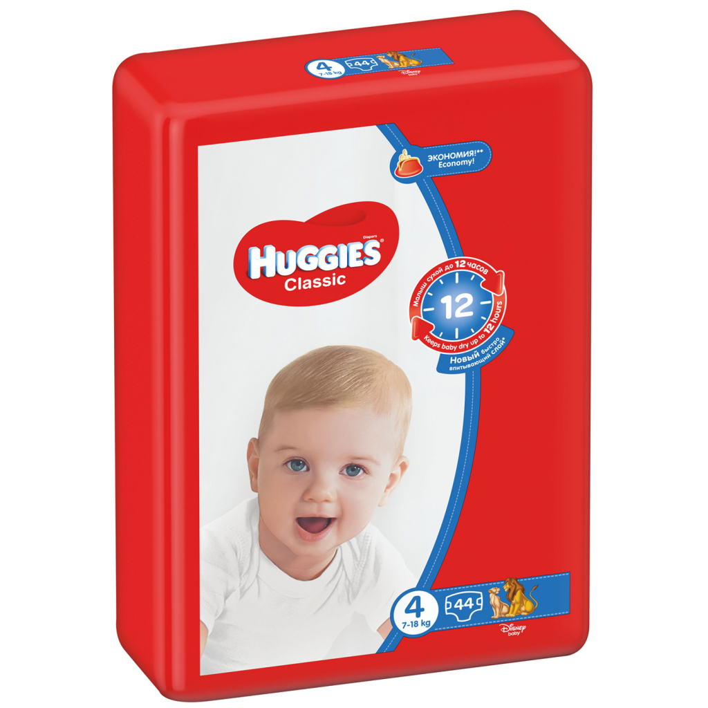 Підгузки Huggies Classic 4 (7-18 кг) Jumbo 44 шт (5029053573915) - зображення 2