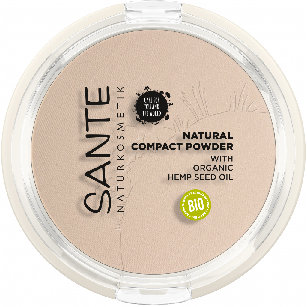 Пудра для обличчя Sante Natural Compact Powder 01 - Cool Ivory 9 г (4025089085379) - зображення 1