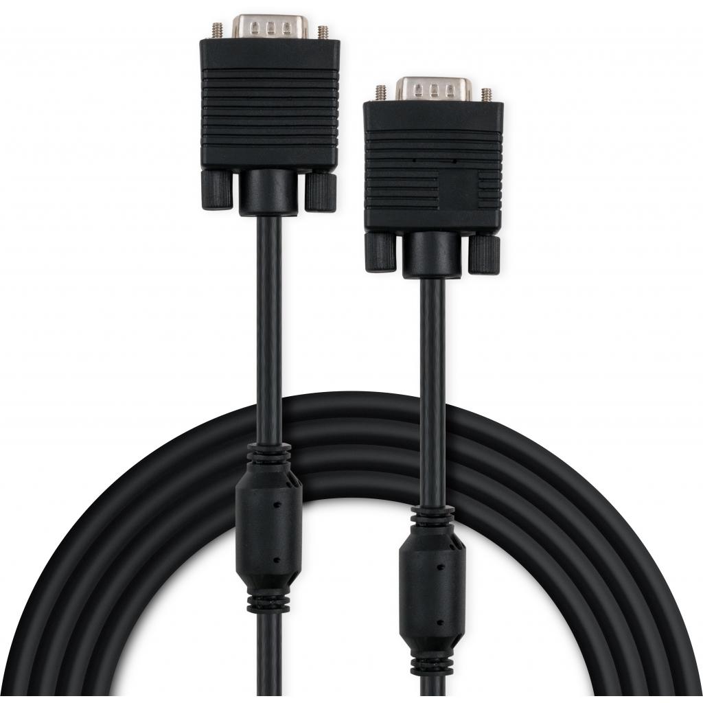 Кабель мультимедійний VGA 10.0m ferrits Vinga (VCPVGAF10BK) - зображення 2