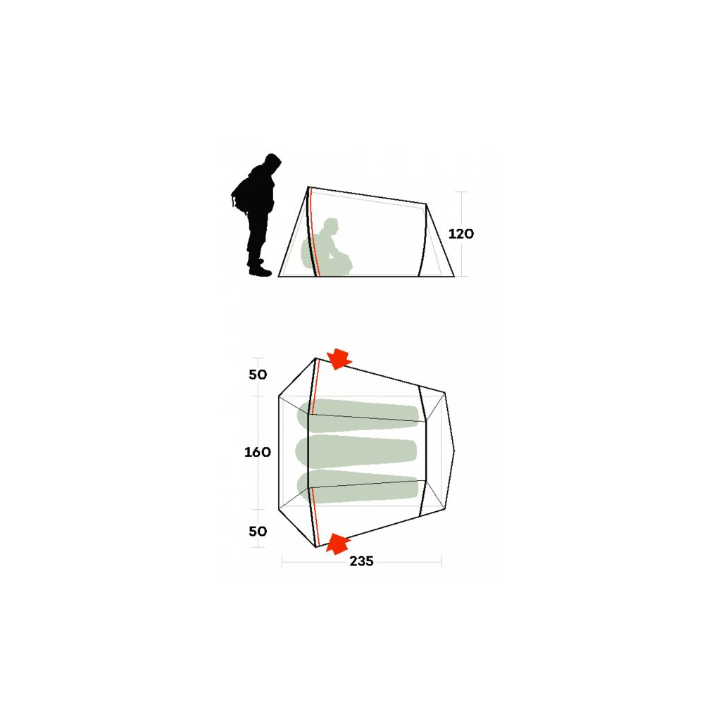 Намет Ferrino Lightent 3 Pro Olive Green (928977) - зображення 6