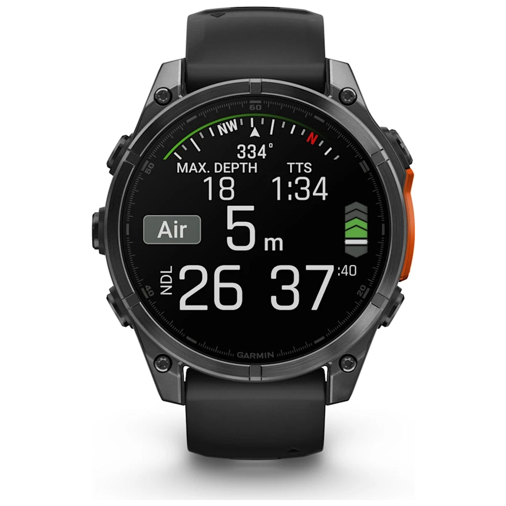 Смарт-годинник Garmin fenix 8 47mm, AMOLED, Glass/SS, SlateGray Steel/Black, BlkBnd, GPS (010-02904-00/010-02904-09) - зображення 8