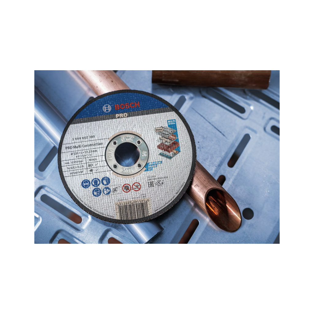 Круг відрізний Bosch Multi Construction прямий 125х1.6мм (2.608.602.383) - зображення 3