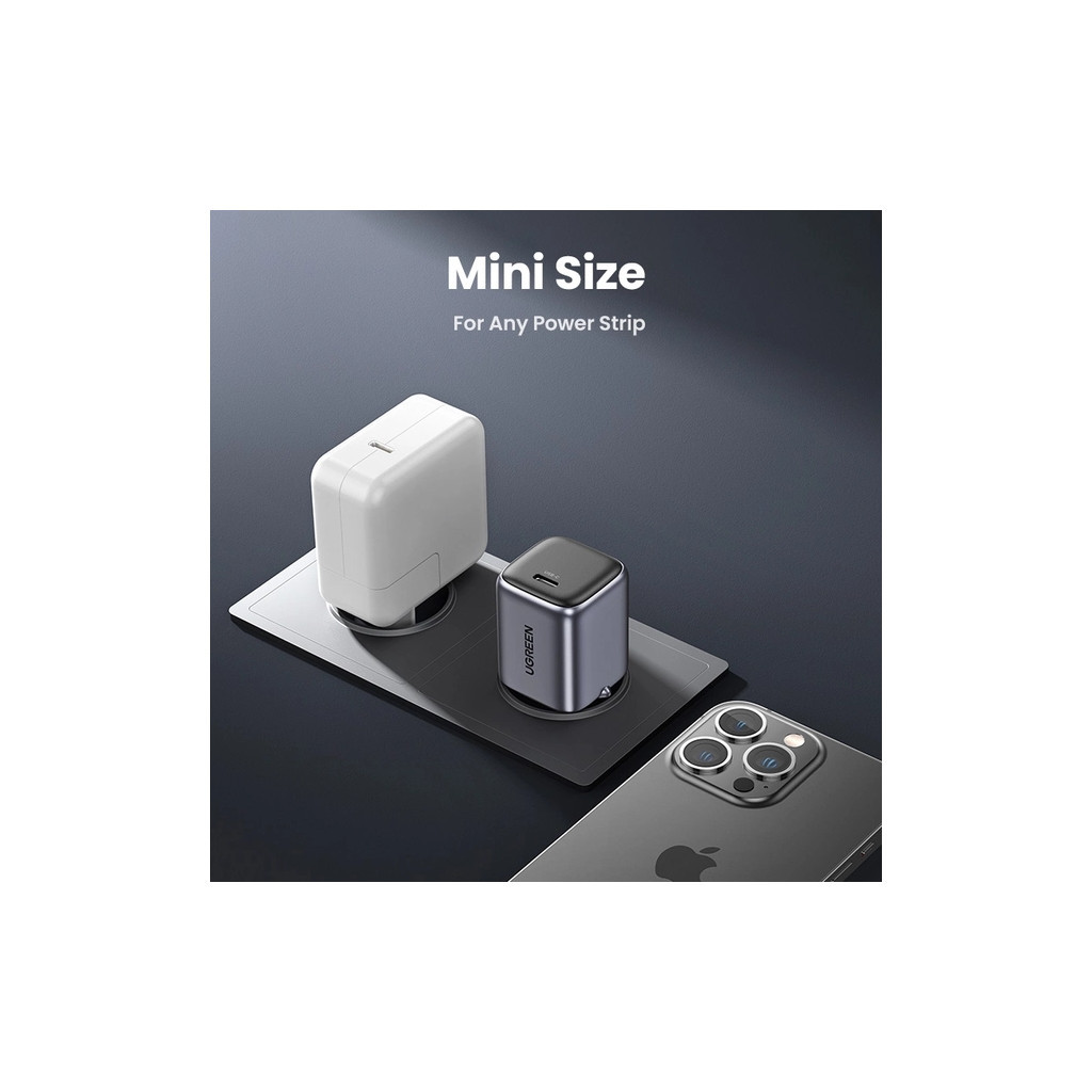 Зарядний пристрій Ugreen Nexode Mini 20W PD GaN Tech Whit ePD3.0 (PD2.0) QC4.0+ (QC4.0/QC3.0/QC2.0) (CD318/15324) - зображення 7