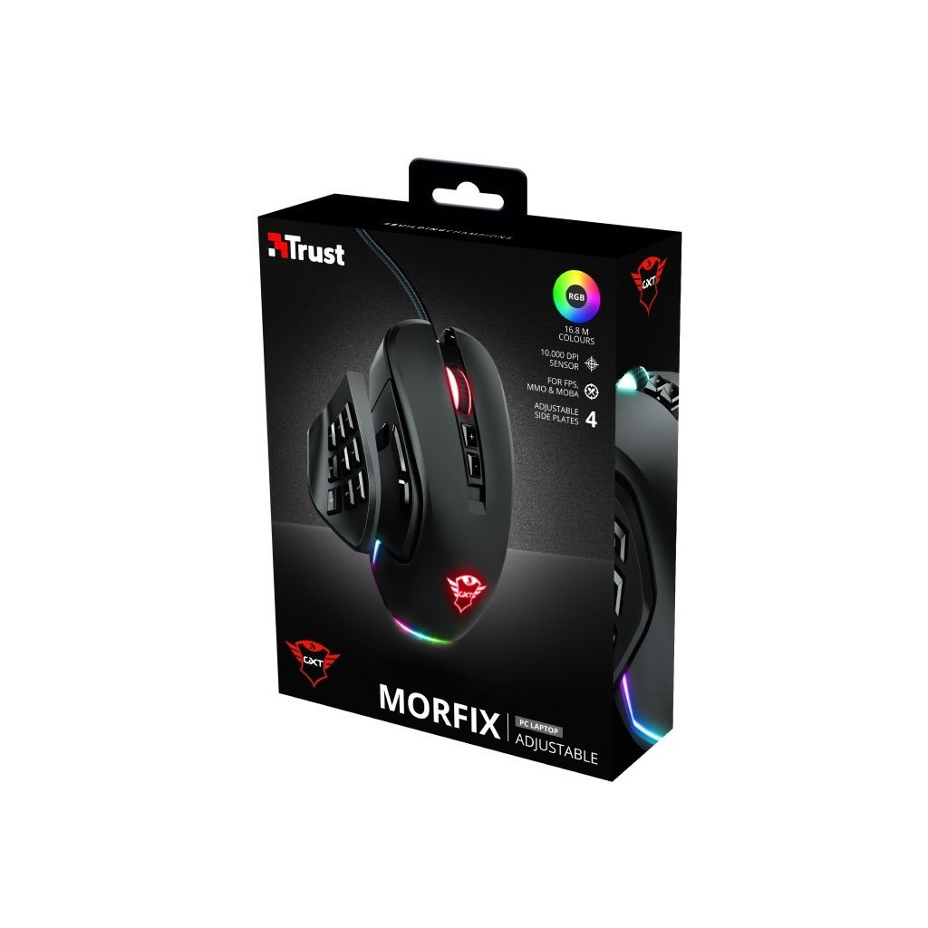 Мишка Trust GXT 970 Morfix Customisable Black (23764) - зображення 3