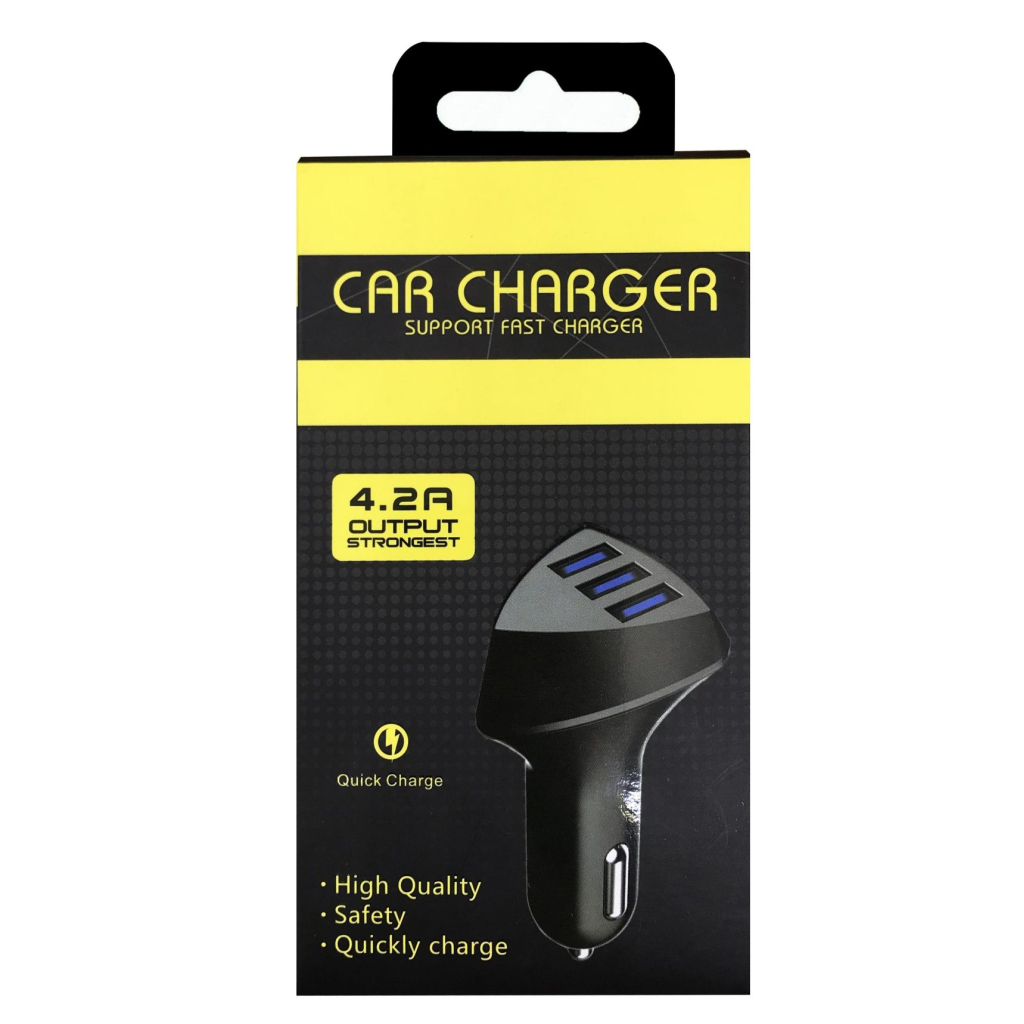 Зарядний пристрій XoKo CC-300 3 USB 4.2A Black (CC-300-BK) - зображення 3