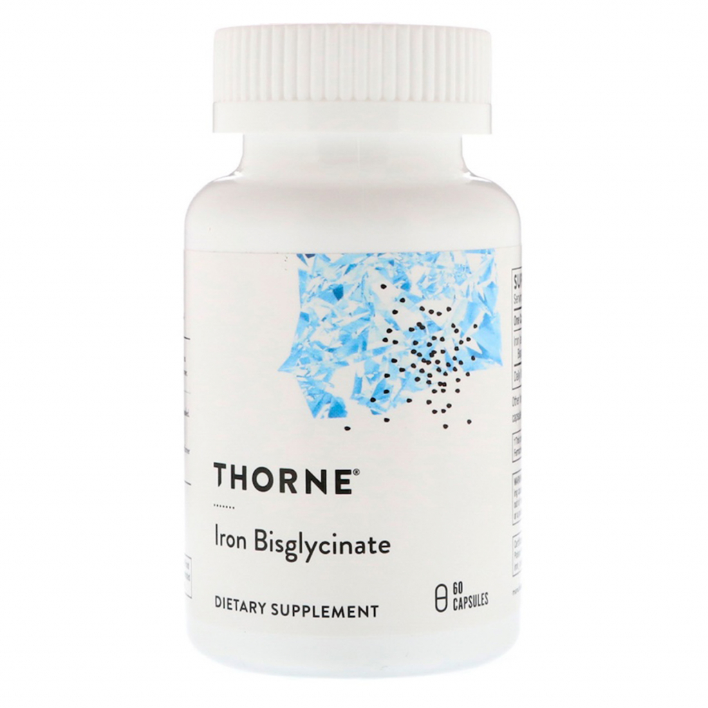 Мінерали Thorne Research Залізо Бігліцінат 25 мг, Iron Bisglycinate, 60 капсул (THR-00345) - зображення 1
