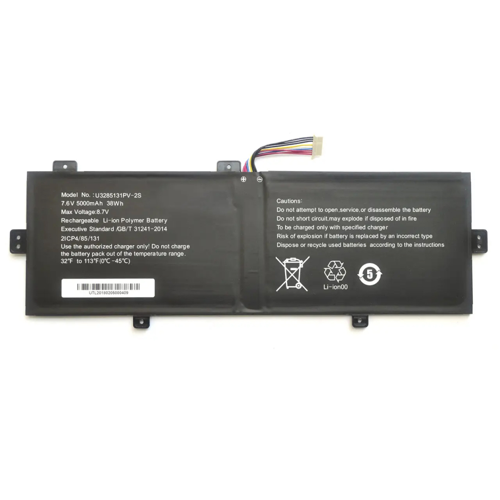 Акумулятор до ноутбука Vinga Iron S140 YJ3582133P (K148) 10(9)-pin, 5000mAh (38Wh), 2cell, 7.6V, Li-Pol AlSoft (A97796) - зображення 1