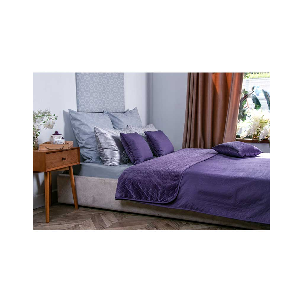 Покривало Руно двостороннє декоративне Velour Violet 220х240 см (330.55_Violet) - зображення 5
